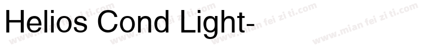 Helios Cond Light字体转换